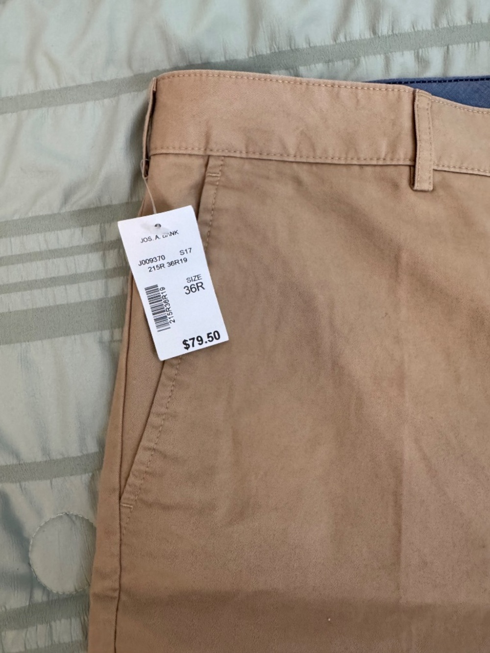 Men’s Jos. A. Bank 1905 Khaki Shorts Size 36 NWT - Picture 2 of 5